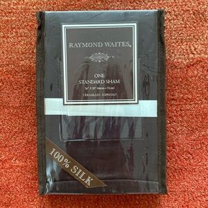 RAYMOND WAITES 100%SILK ONE STANDARD SHAM  26"x20" Versailles Espresso,  NEW